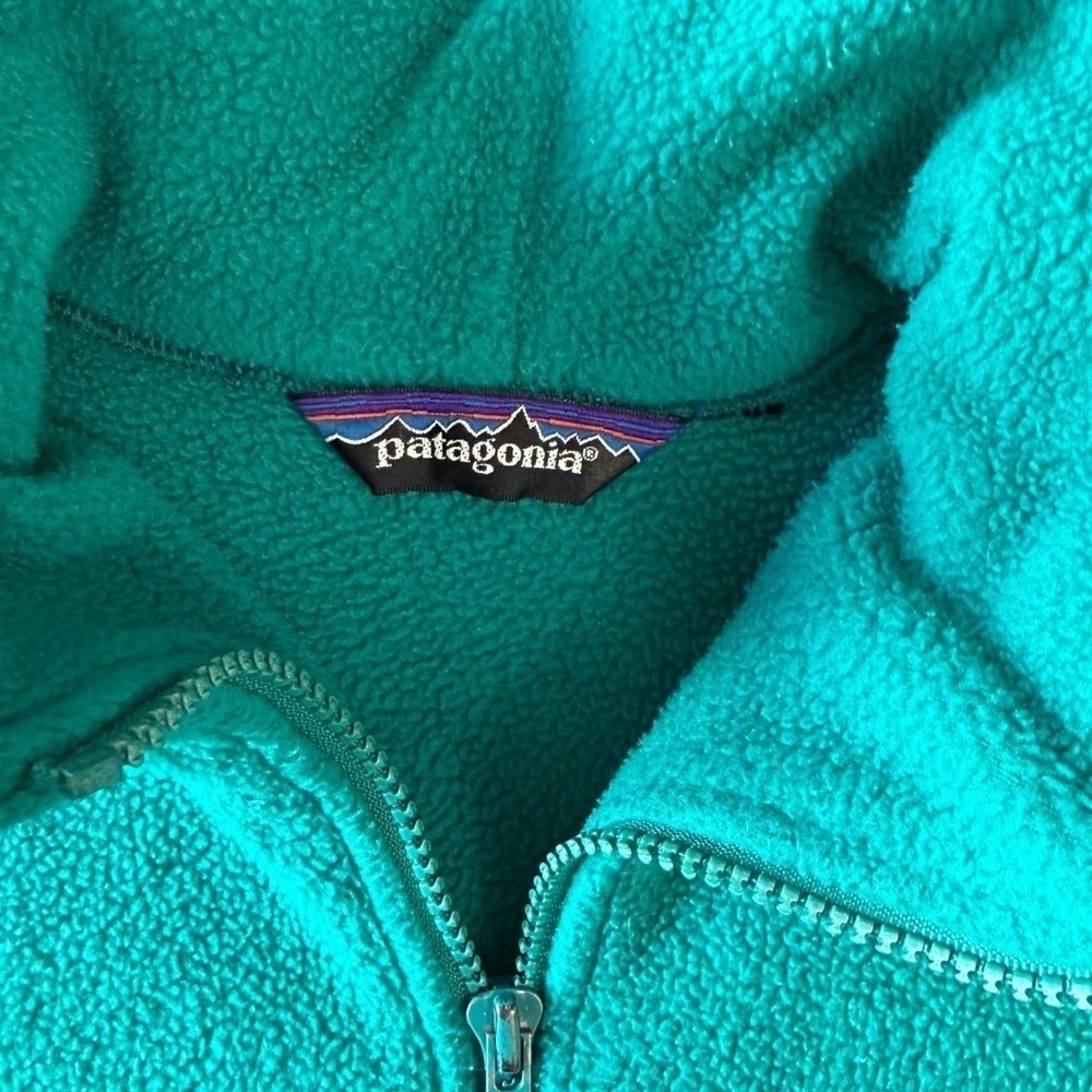 Patagonia Vintage 1997 Synchilla Fleece Jacket Small Teal Made in USA S7 Zip - Picture 4 of 6